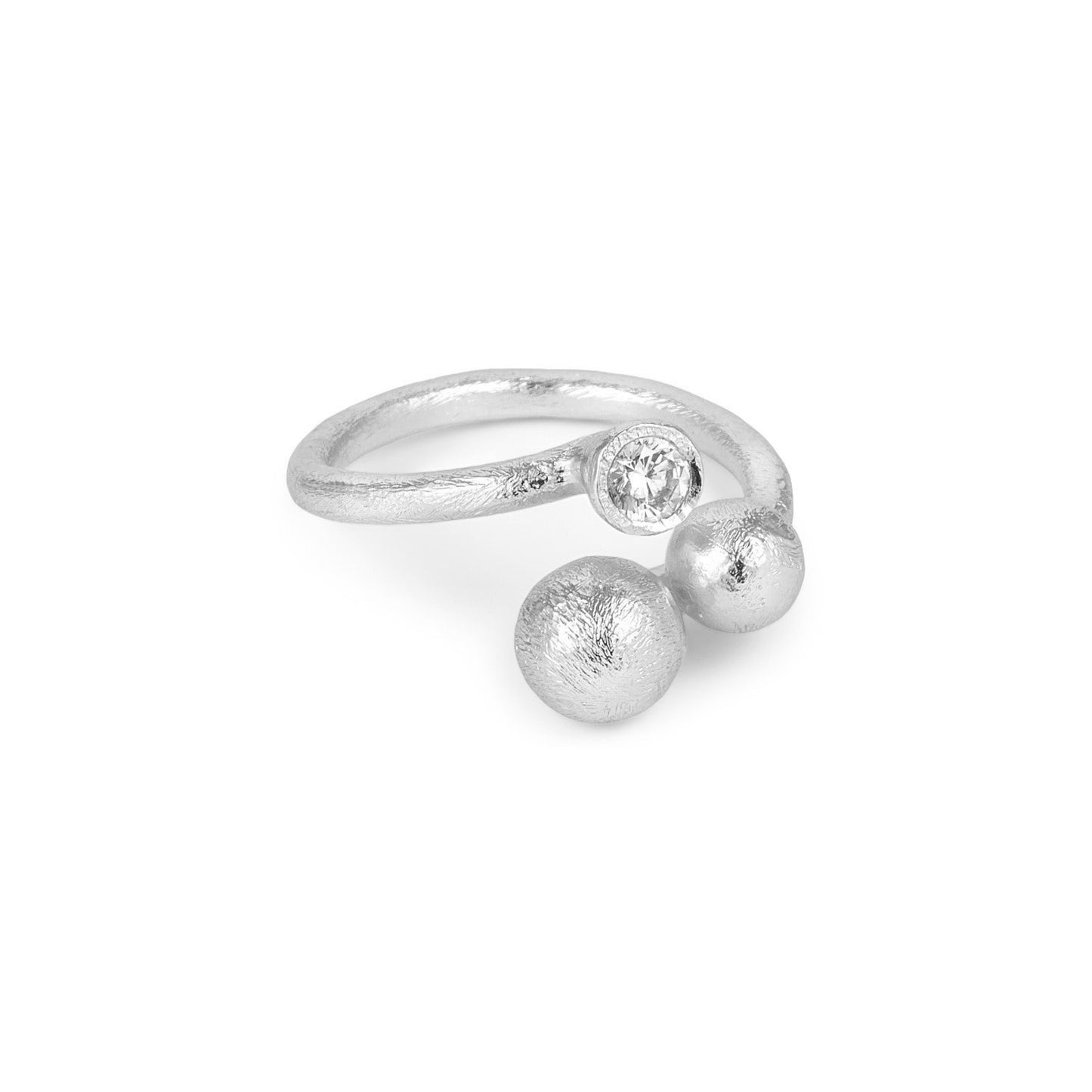 RING MED KUGLER & ZIRKON PURE