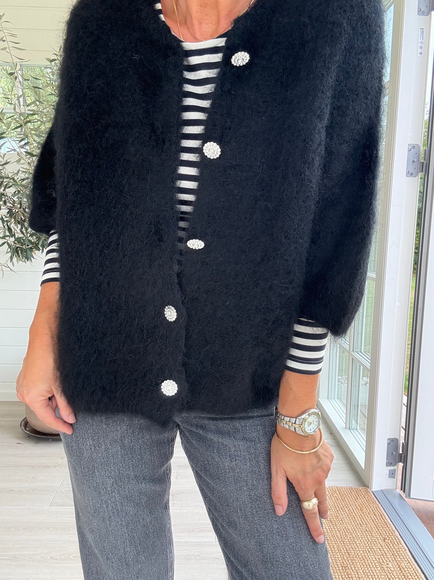 BJOERK CARDIGAN BLACK COLOUR