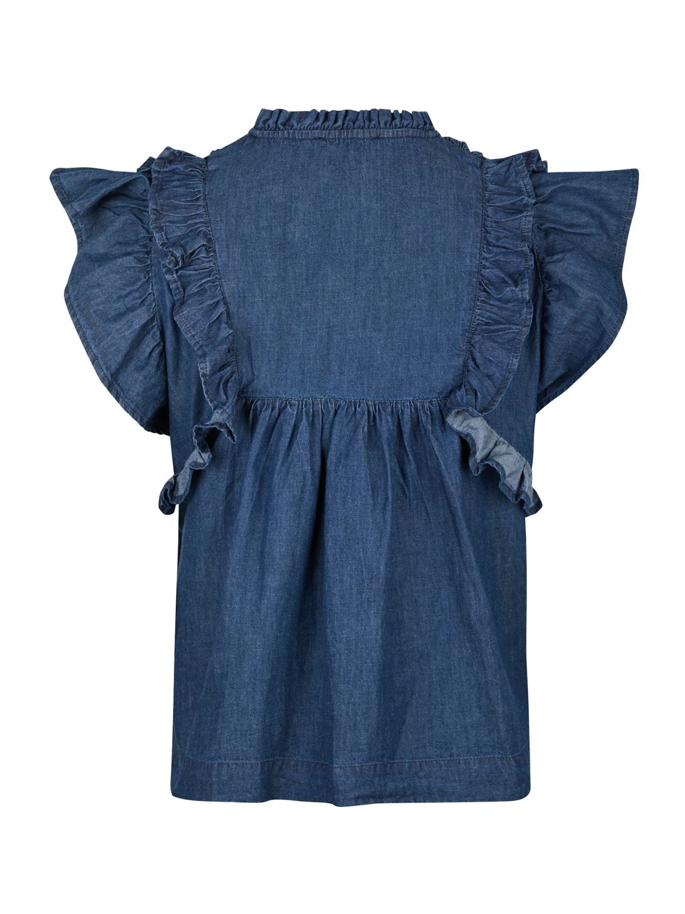 JAYLA DENIM TOP NEO NOIR
