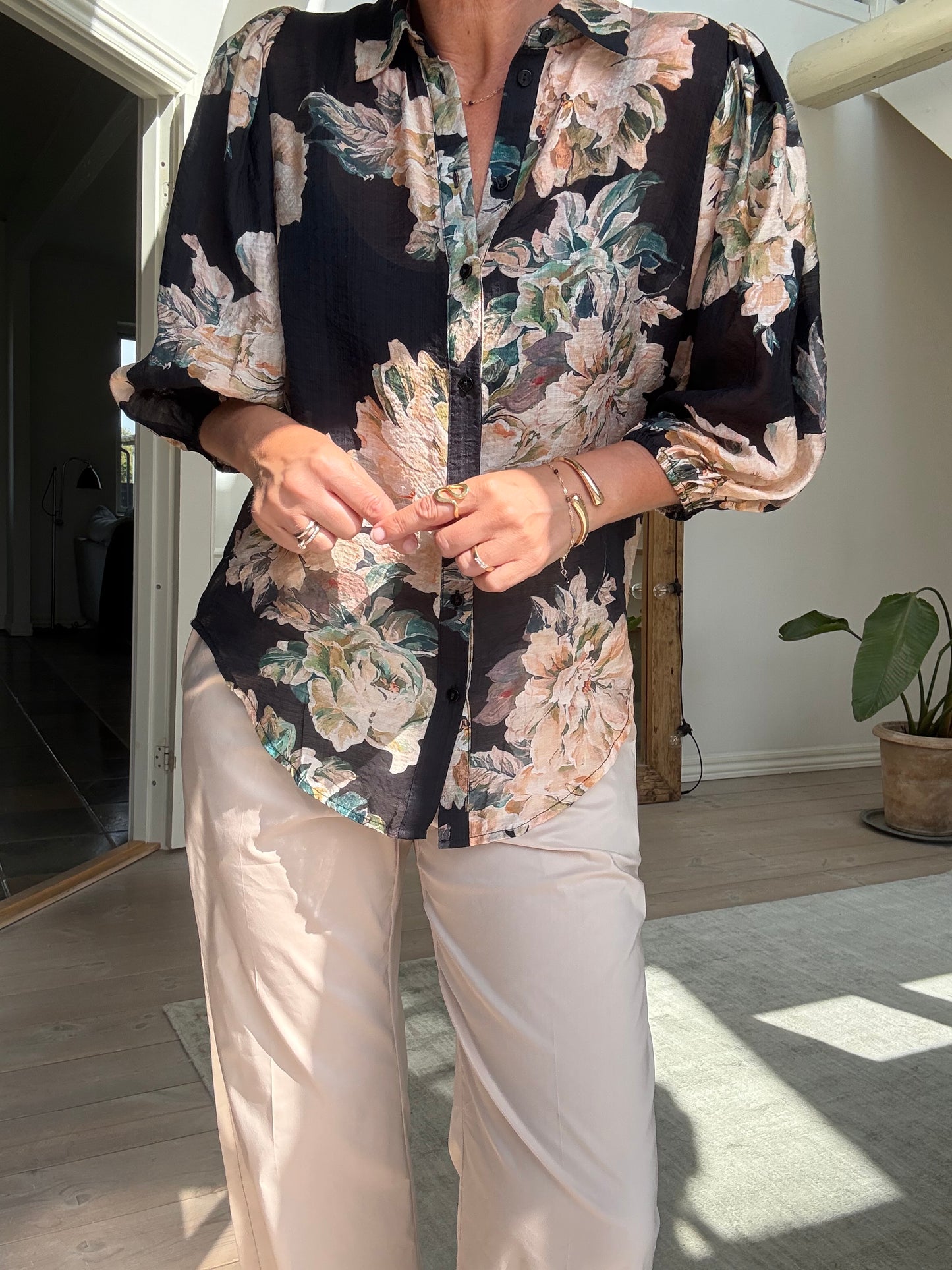 Blomstret Skjorte Love436-17