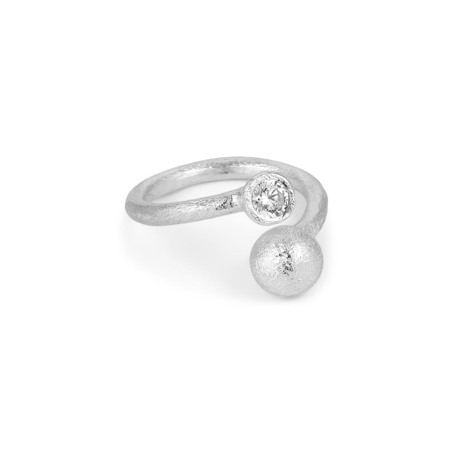 Ring Med Kugle Og Zirkon