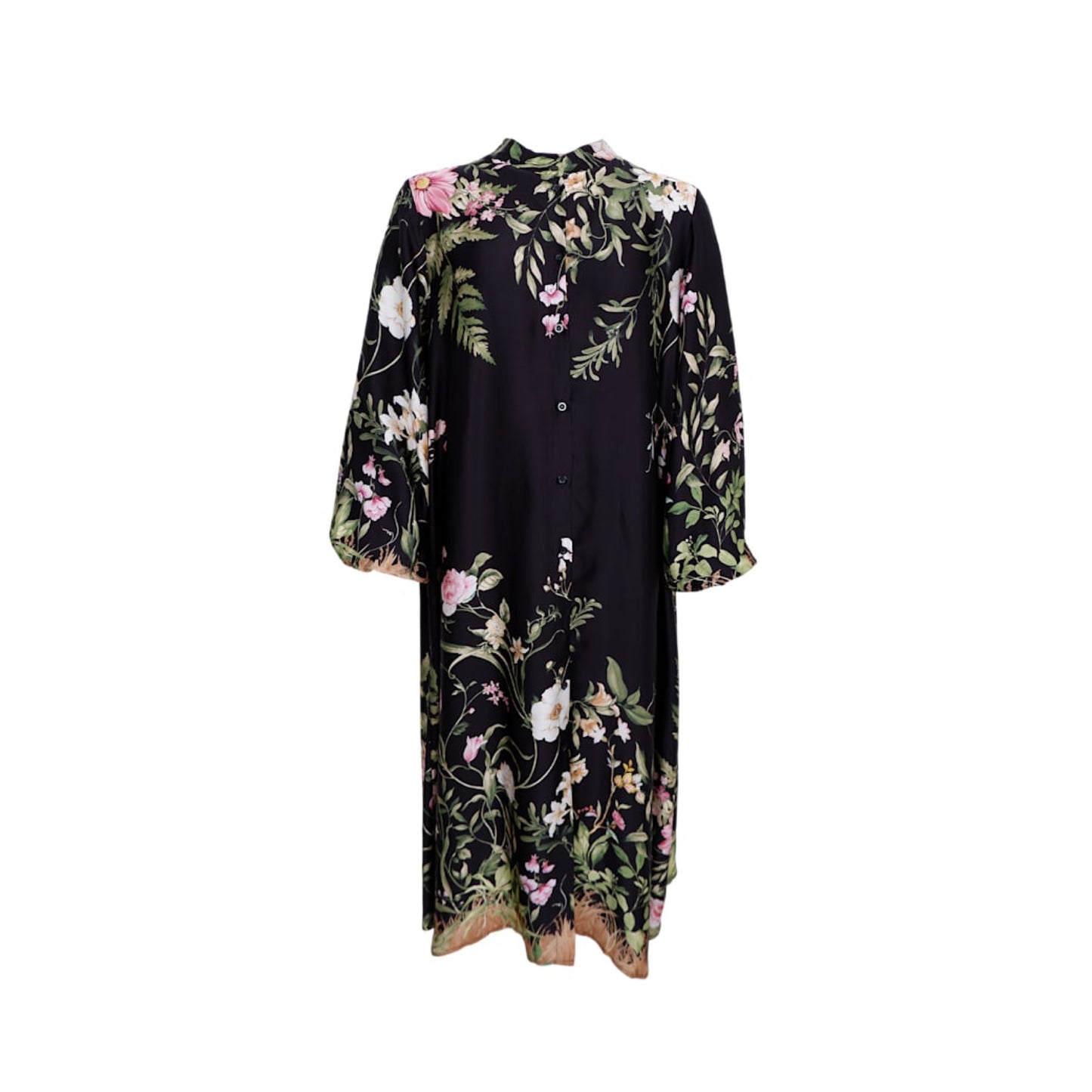 ZENNIA FLOWER KJOLE BLACK COLOUR