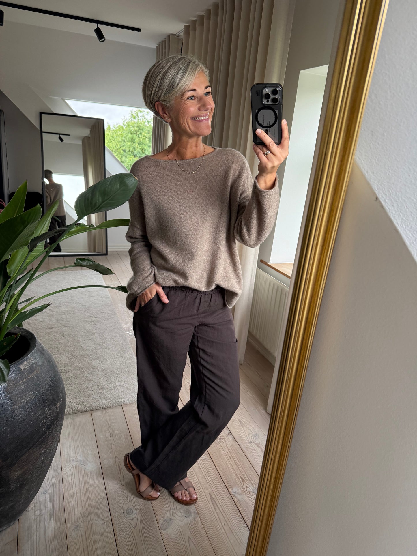 OVERSIZED PURE CASHMERE BLUSE BTF·CHP