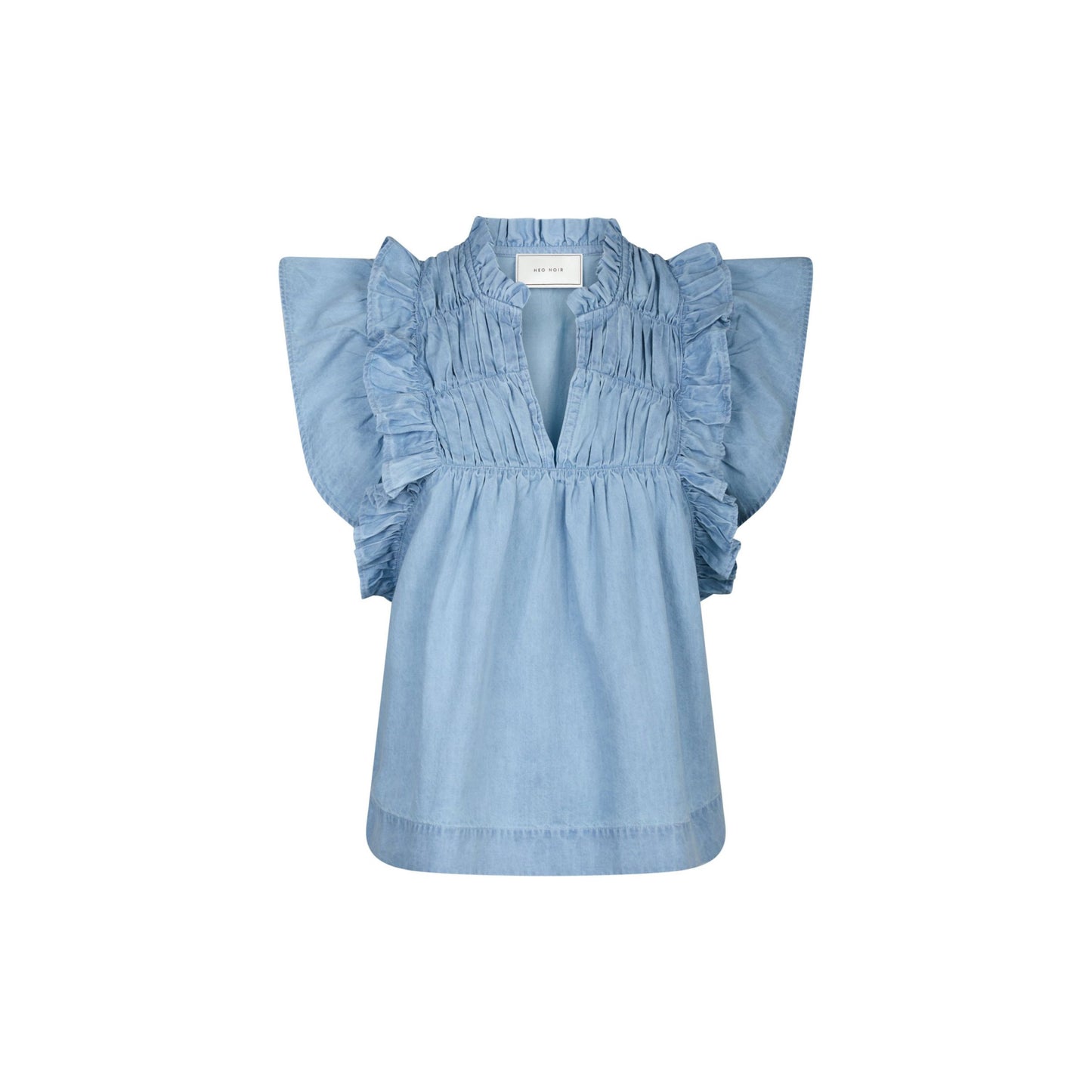 JAYLA DENIM TOP NEO NOIR