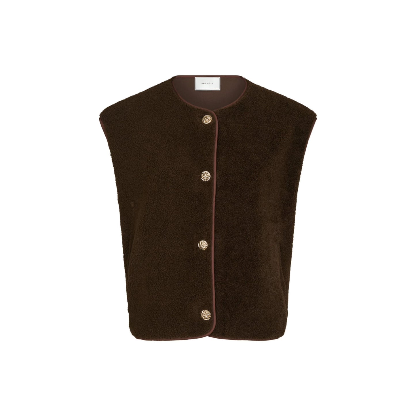 MARIKO TEDDY VEST NEO NOIR