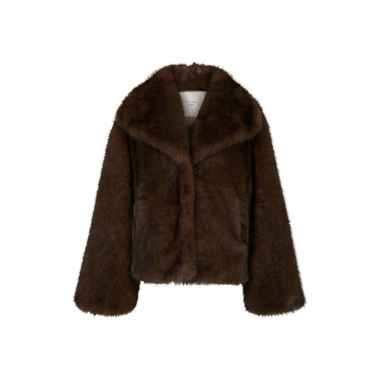 STEPHANIE FAUX FUR JAKKE NEO NOIR