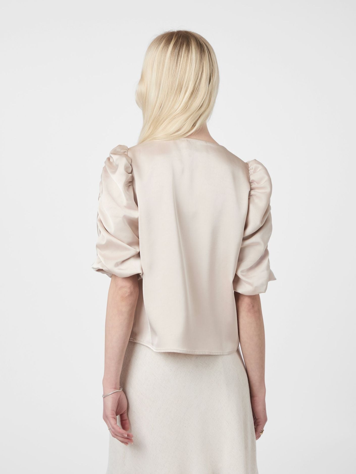 ELBA HEAVY SATIN BLUSE NEO NOIR