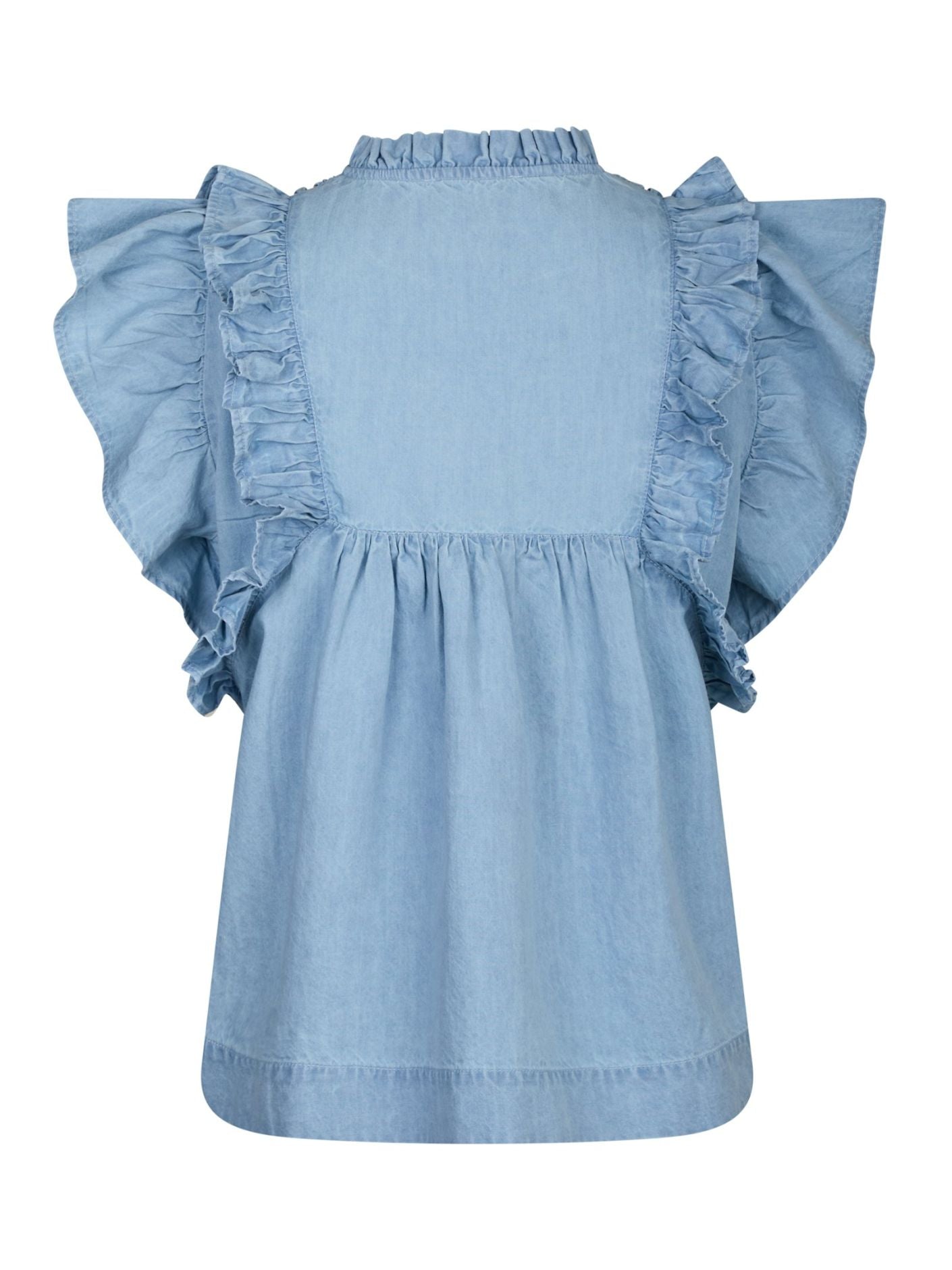 JAYLA DENIM TOP NEO NOIR