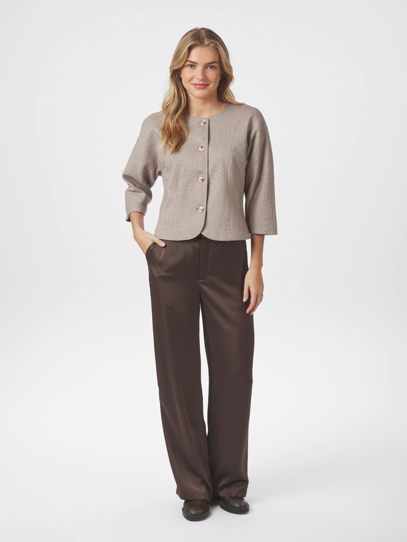 MESTO LIGHT HERRINGBONE BLAZER NN