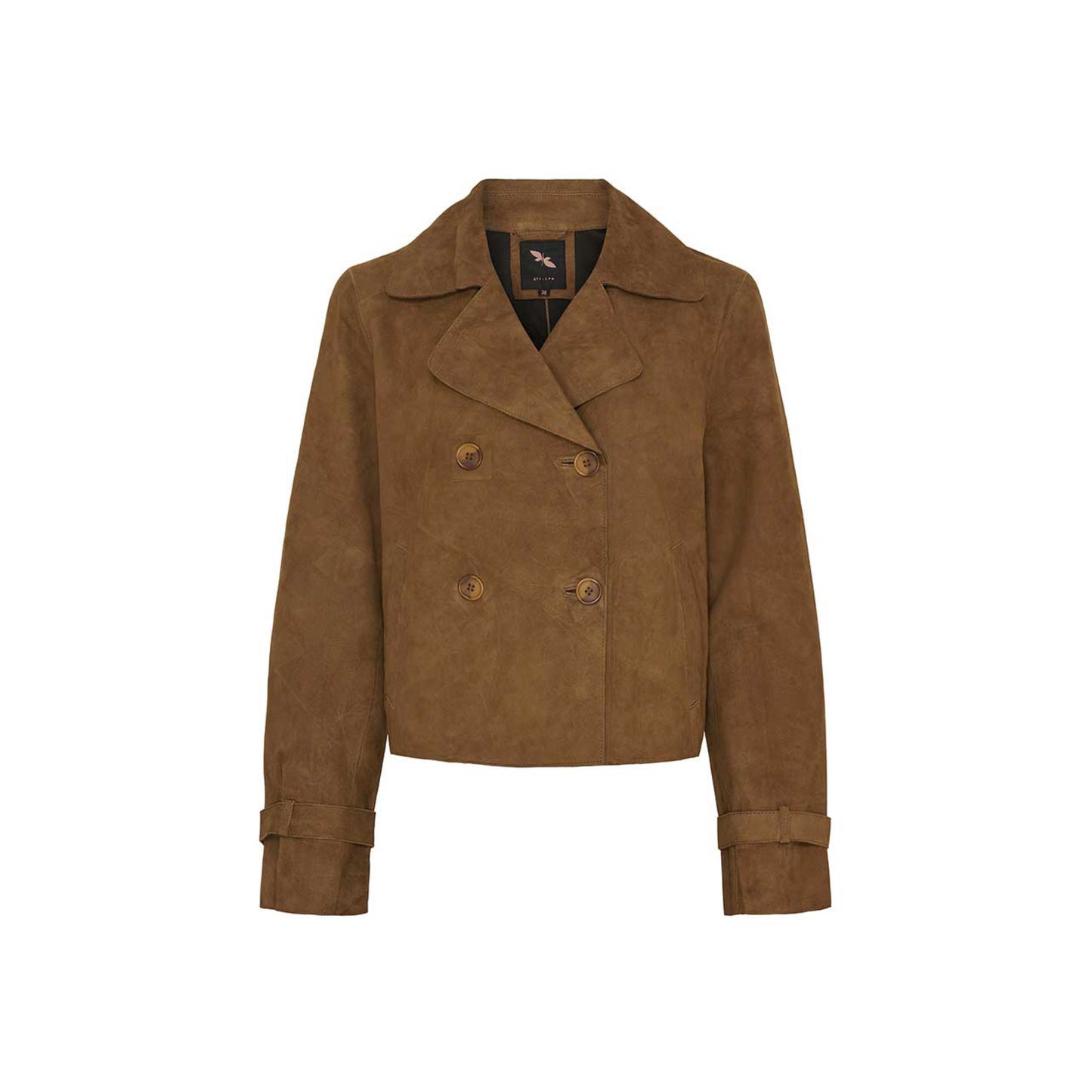 Suede Short Trenchcoat Jakke
