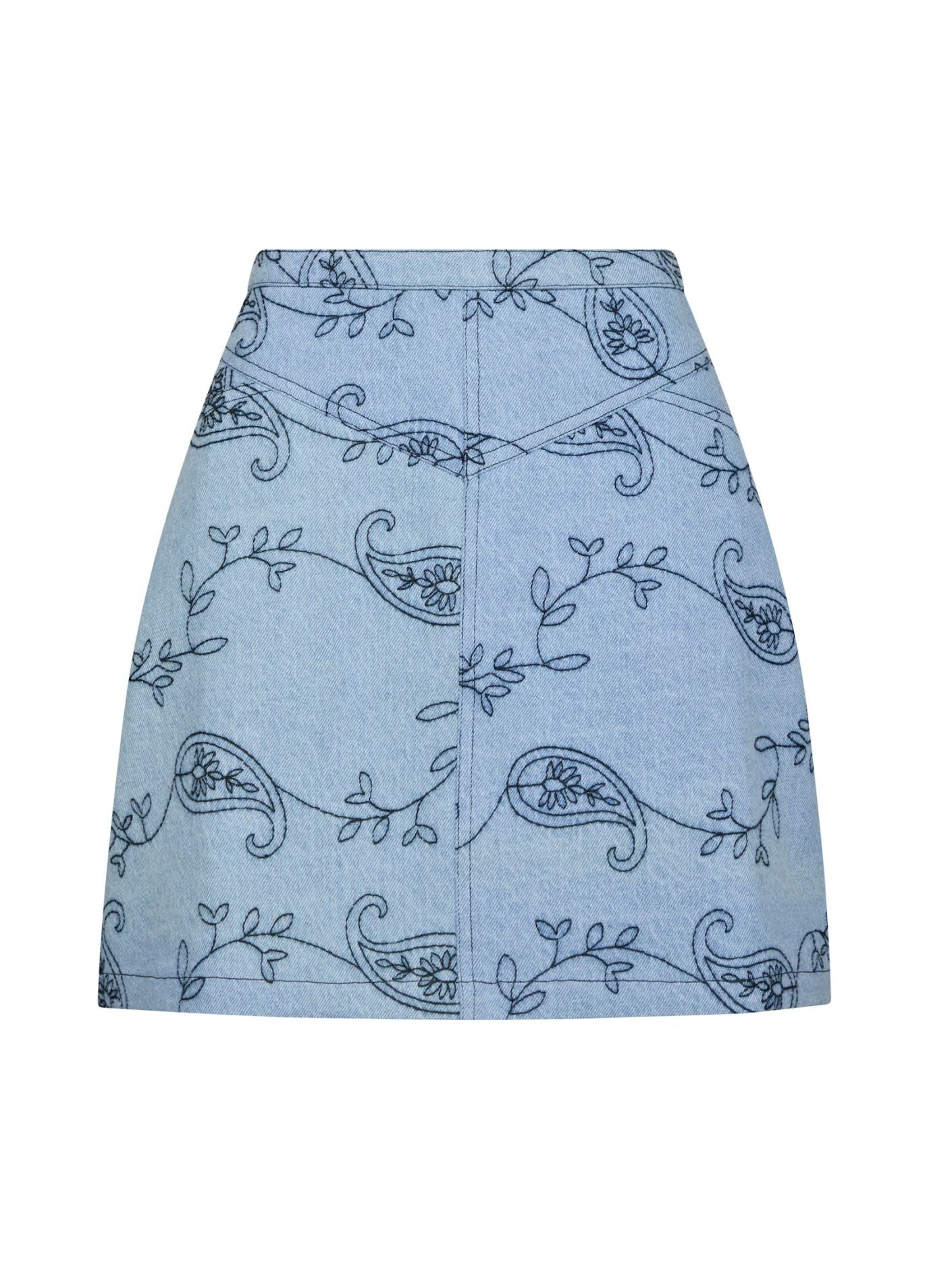 Gabani Embroidery Denim Nederdel