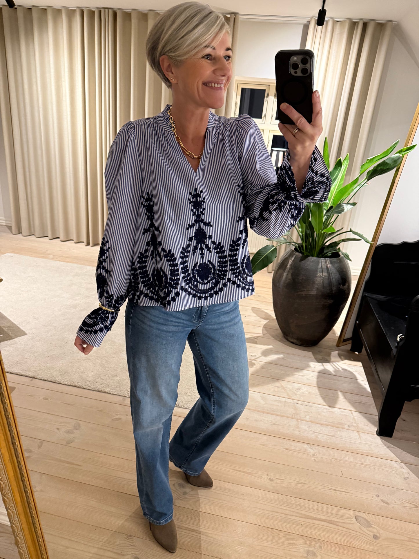 TWIGGY STRAIGHT LONG JEANS ICHI