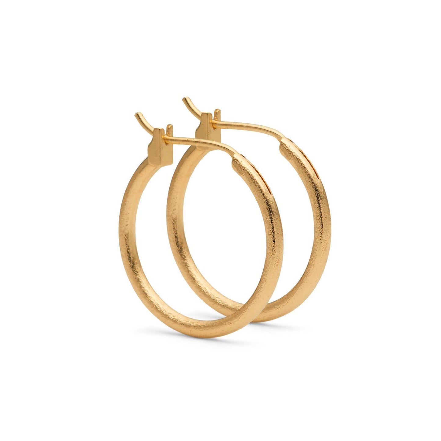 Børstede Medium Hoops