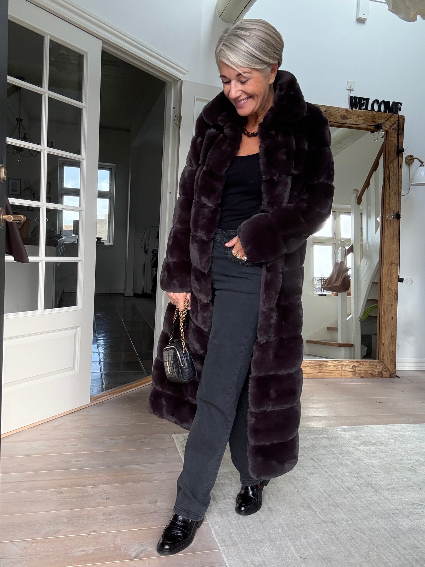 LANG FAKE FUR JAKKE NOTYZ