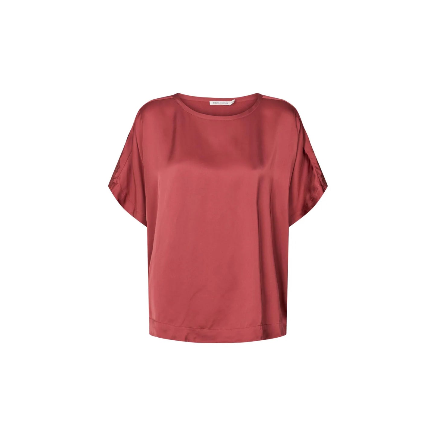 SERENA SOLID LACEY BLUSE RS