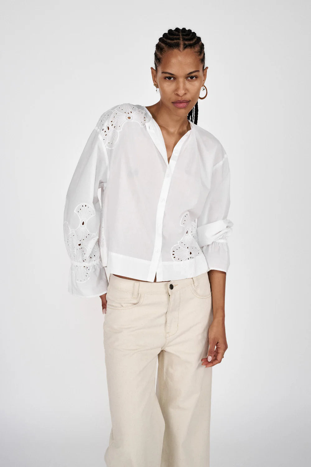 Blossom Broderi Bluse