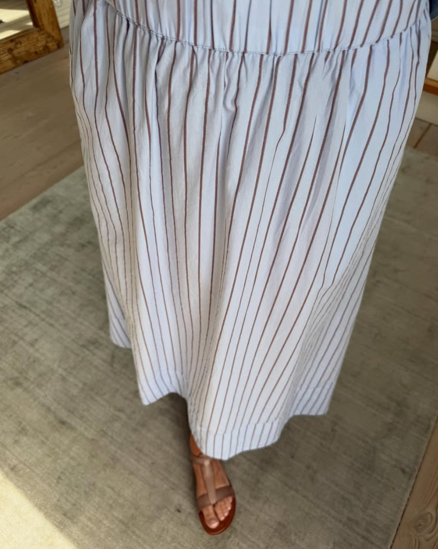 YARA STRIPE LONG SKIRT NEO NOIR