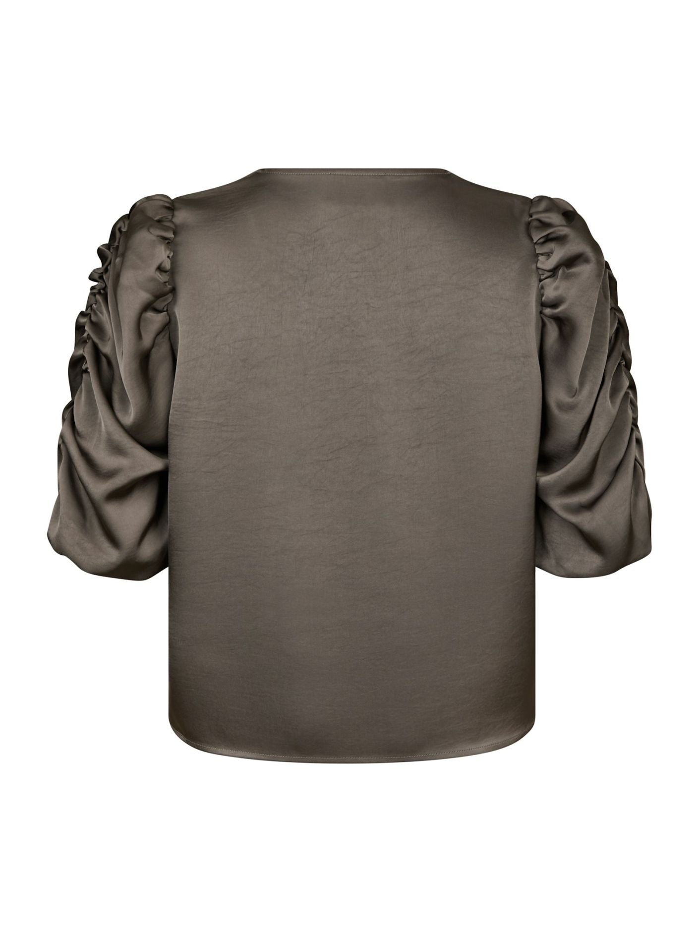 ELBA HEAVY SATIN BLUSE NEO NOIR