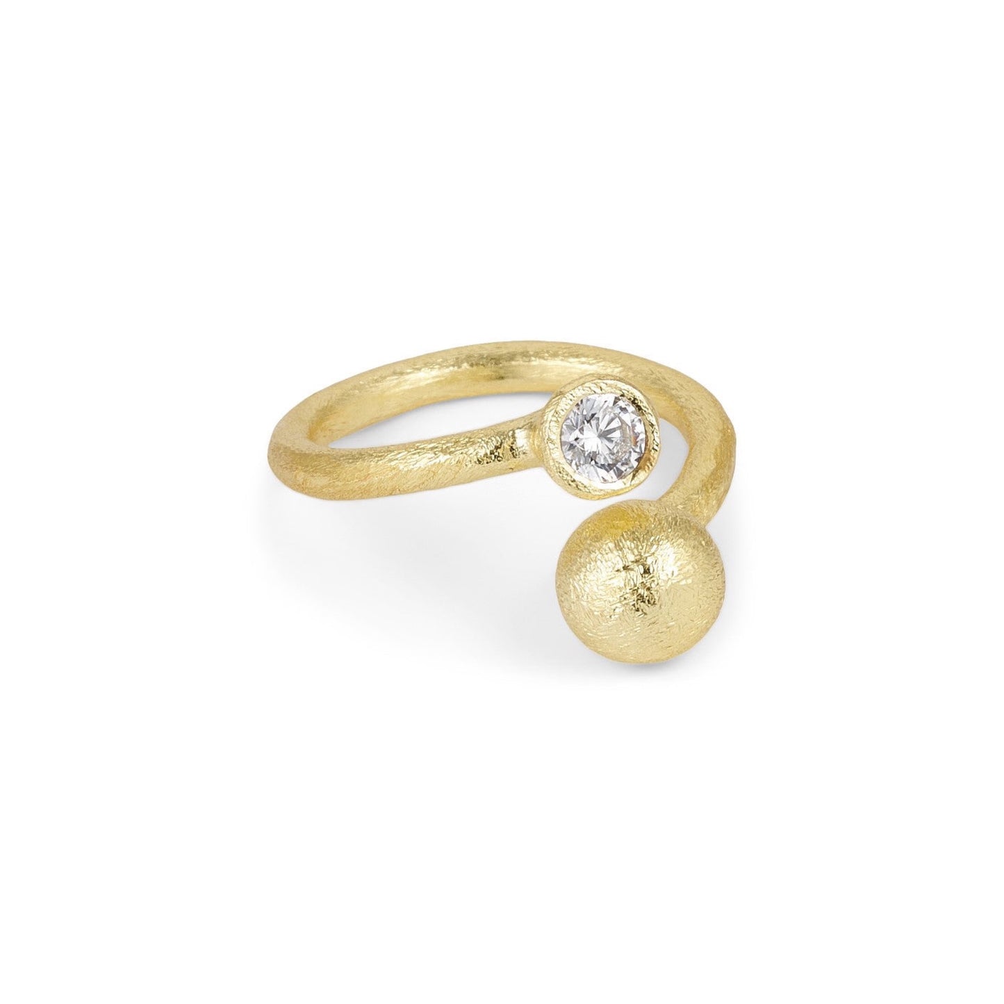 Ring Med Kugle Og Zirkon