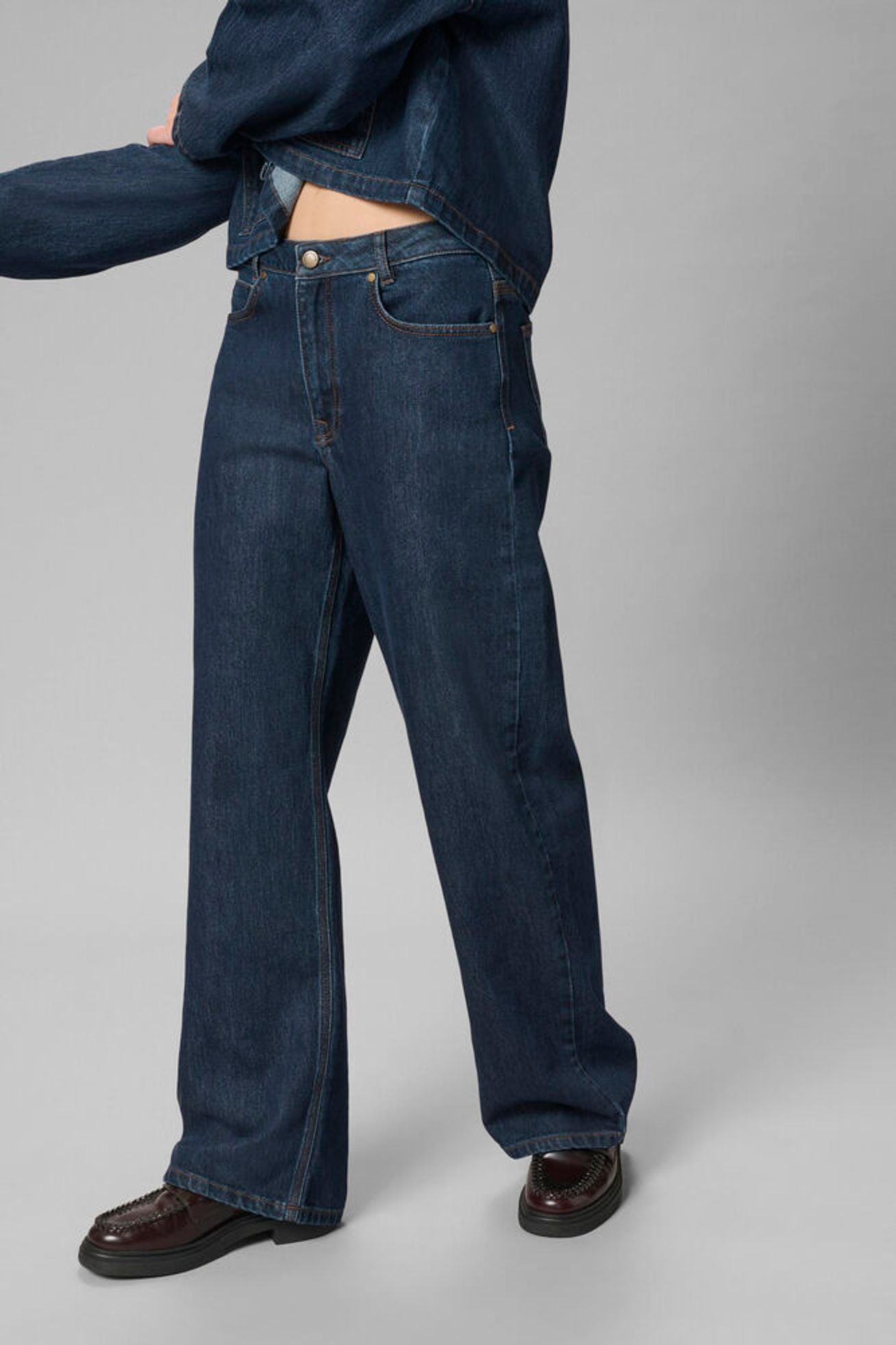 KARLI 139 HIGH WIDE DECO JEANS MEW