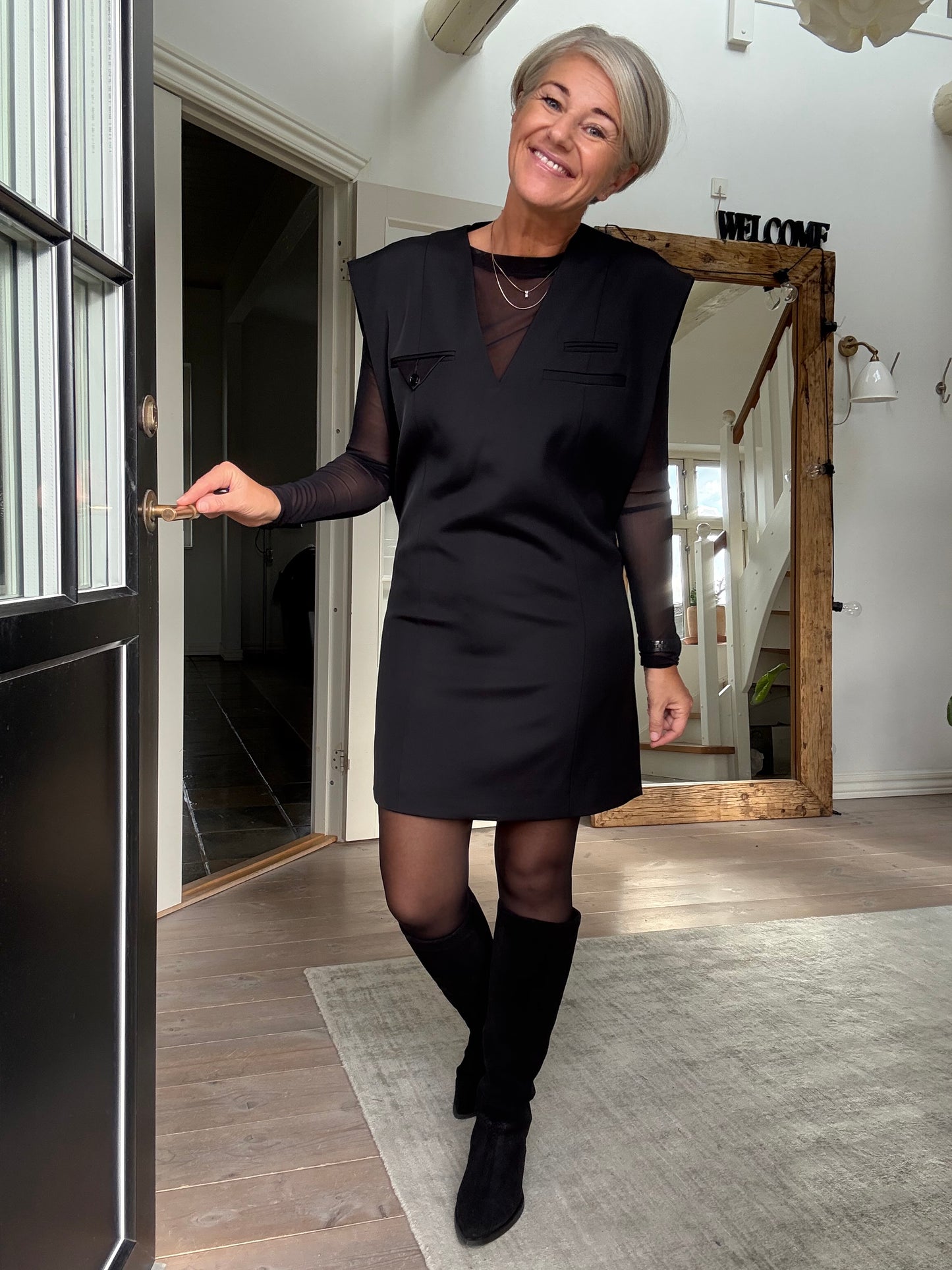 ANNIE MESH BLUSE BLACK COLOUR