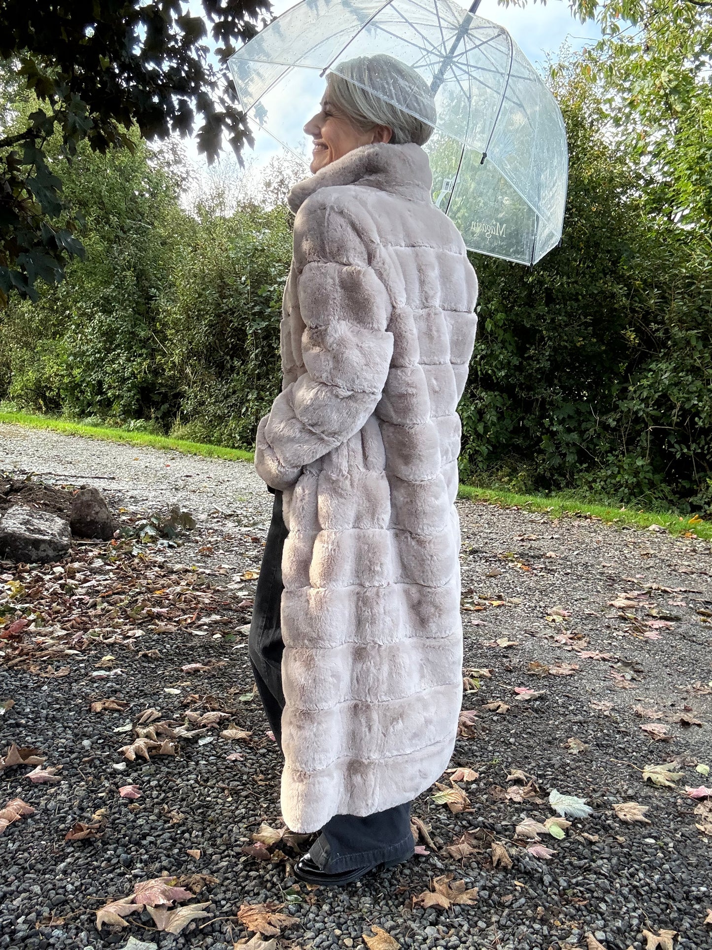 LANG FAKE FUR JAKKE NOTYZ