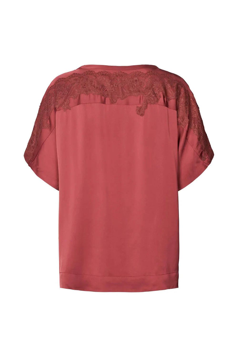 SERENA SOLID LACEY BLUSE RS