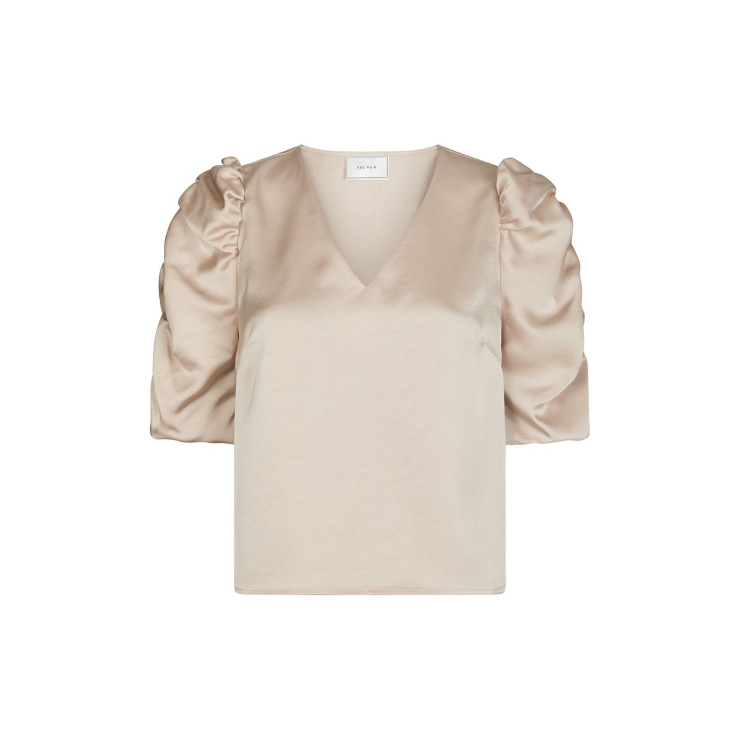 ELBA HEAVY SATIN BLUSE NEO NOIR