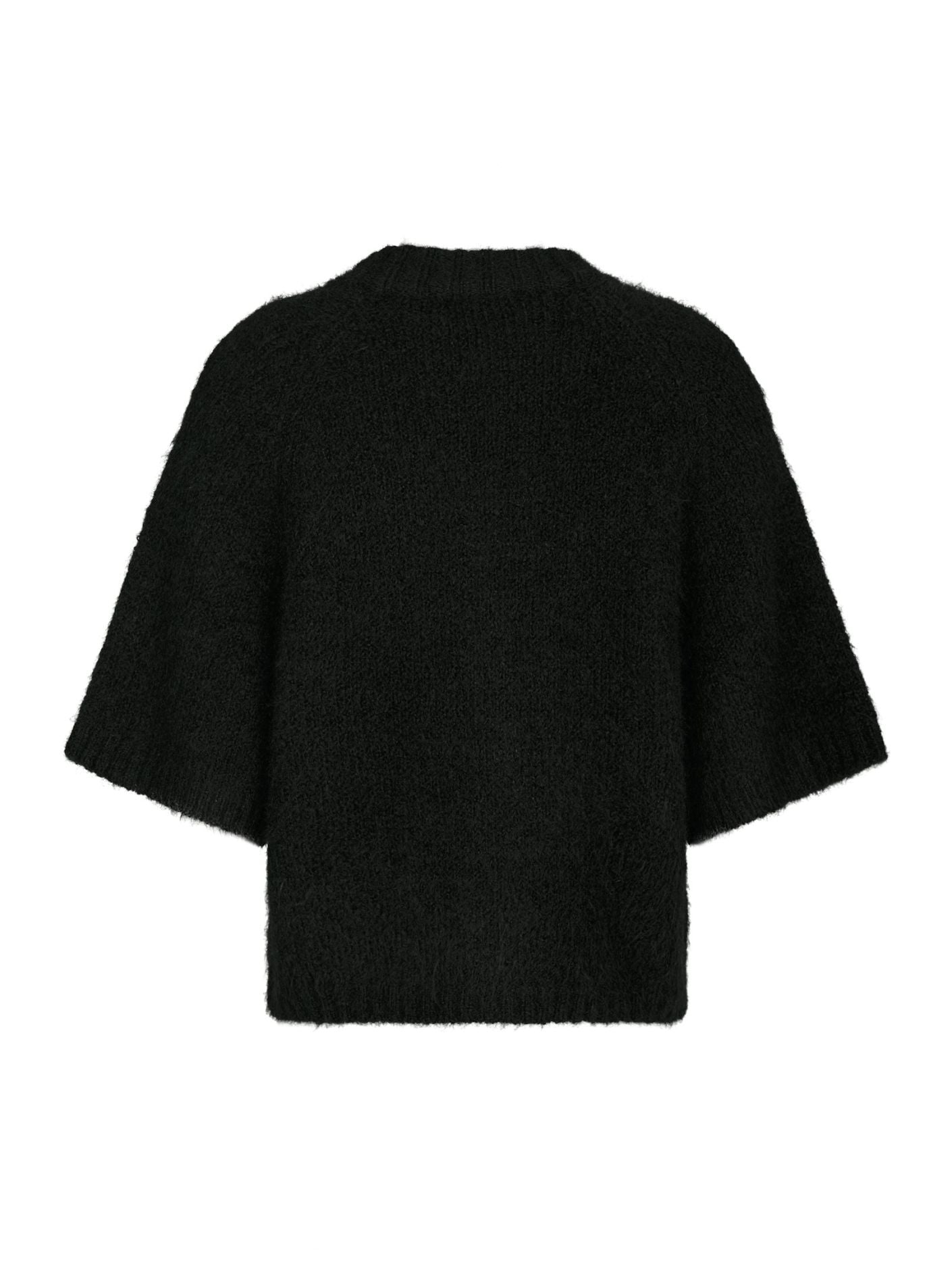 BENUTA FLUFFY KNIT CARDIGAN NEO NOIR