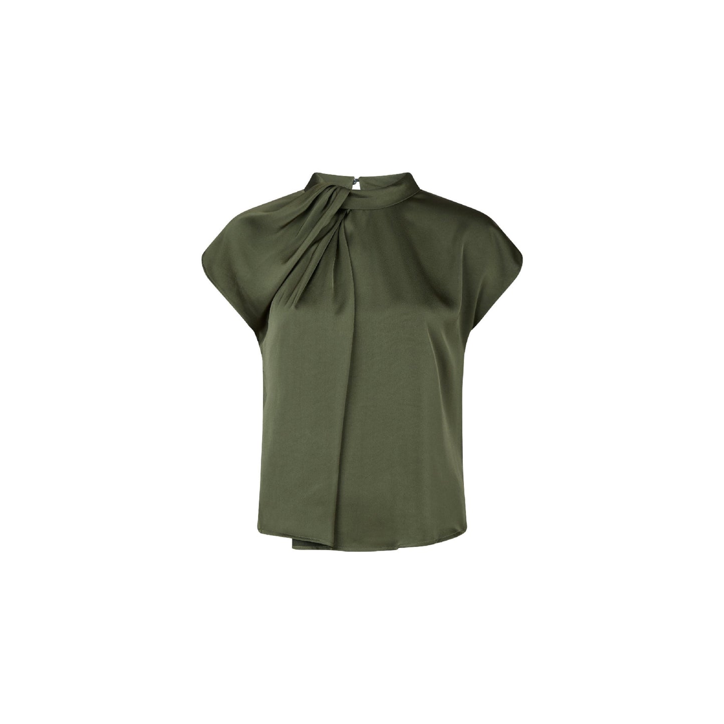 FLEUR DRAPY SATIN BLUSE NEO NOIR