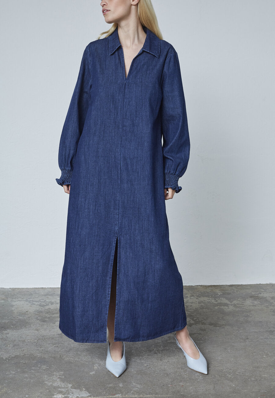 LANG DENIMKJOLE LOVE1392