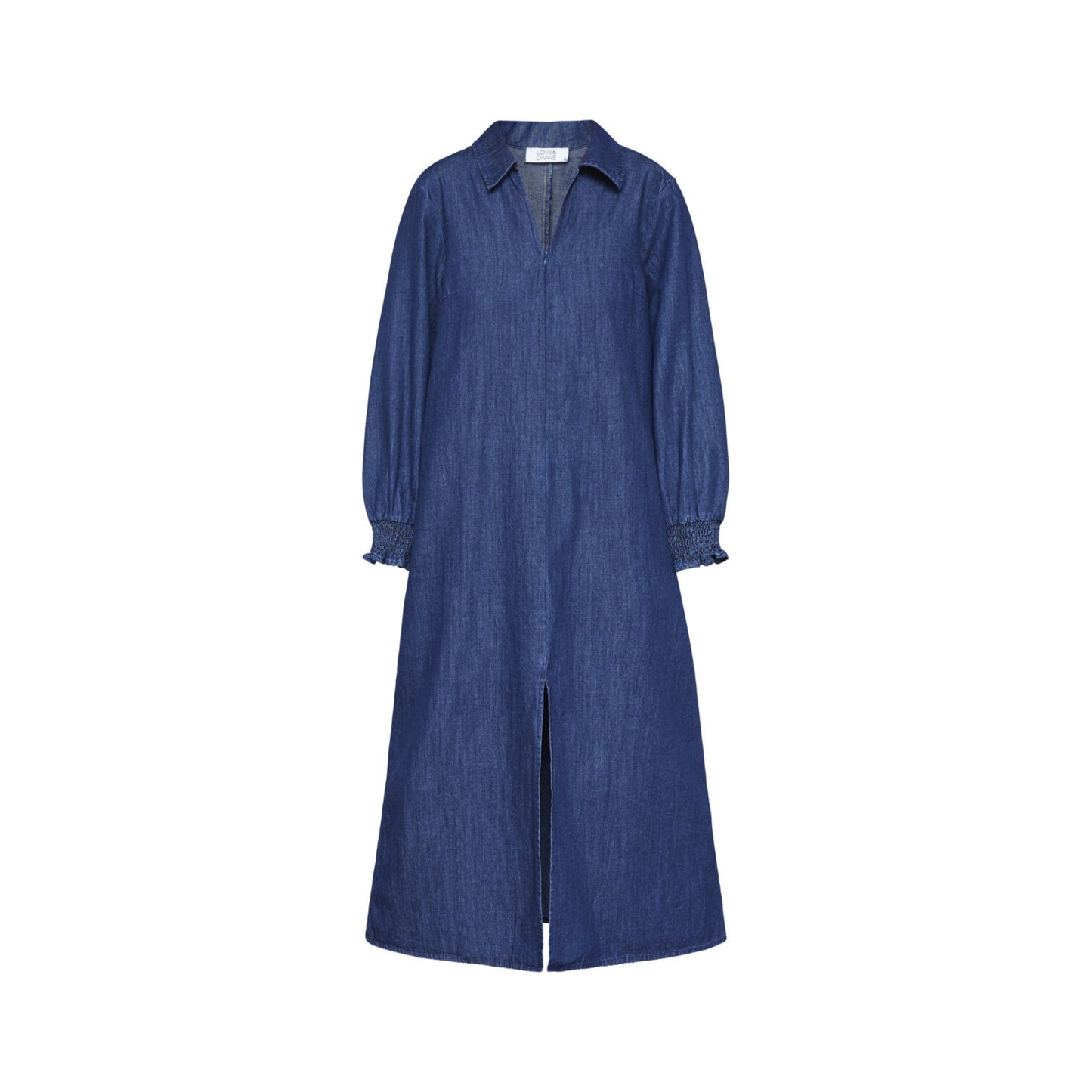 LANG DENIMKJOLE LOVE1392