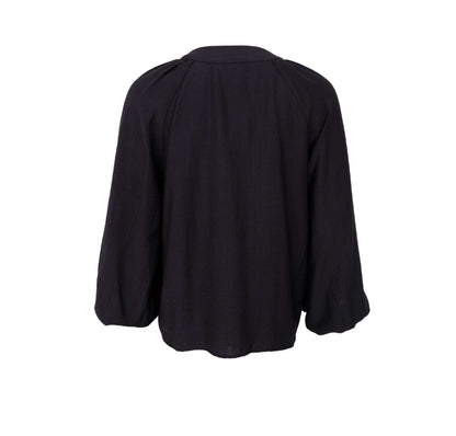 LUISA RAGLAN BLUSE BLACK COLOUR