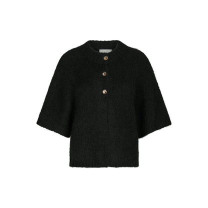 BENUTA FLUFFY KNIT CARDIGAN NEO NOIR