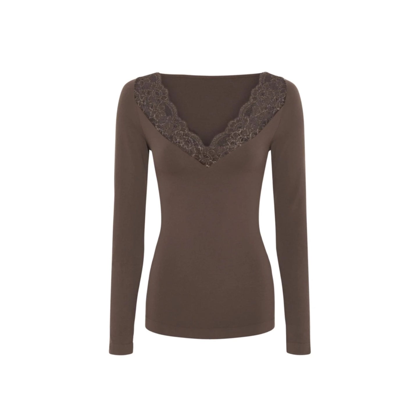 Belen V-lace L/Æ Bluse