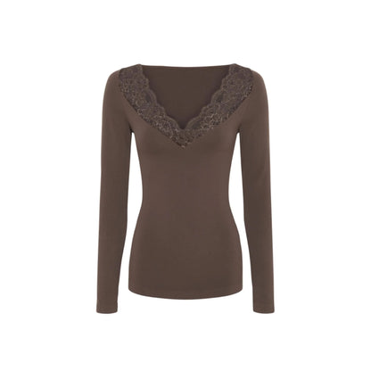 Belen V-lace L/Æ Bluse