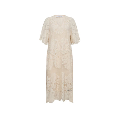 Curvey Lace Hem Kjole