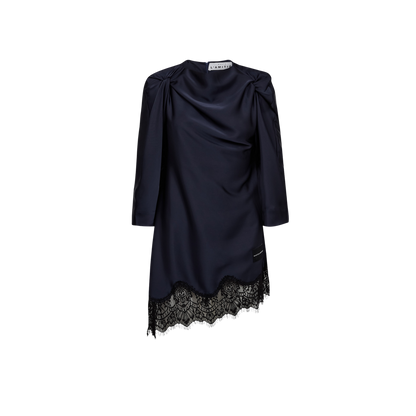 NAOMI TWIST SHOULDER KJOLE NAVY HL
