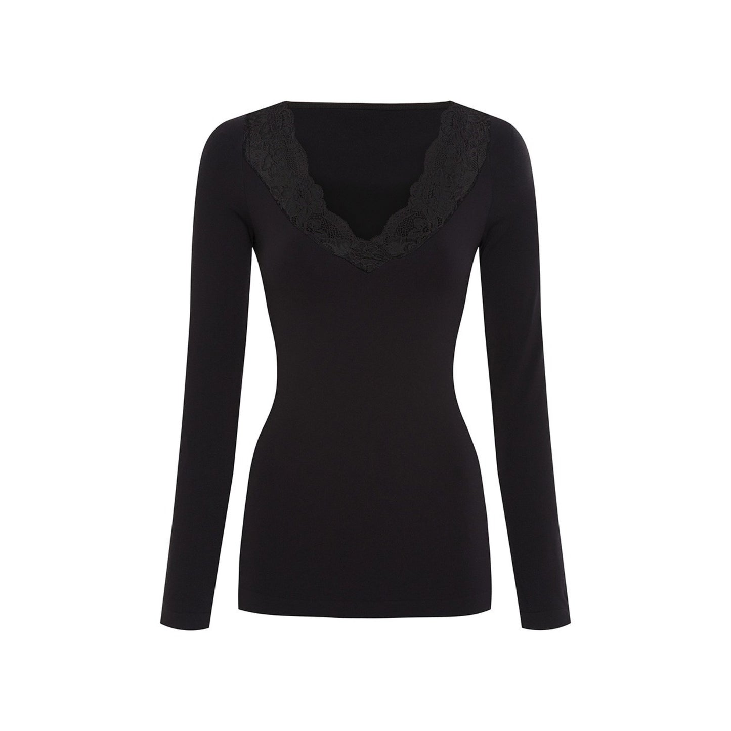 Belen V-lace L/Æ Bluse