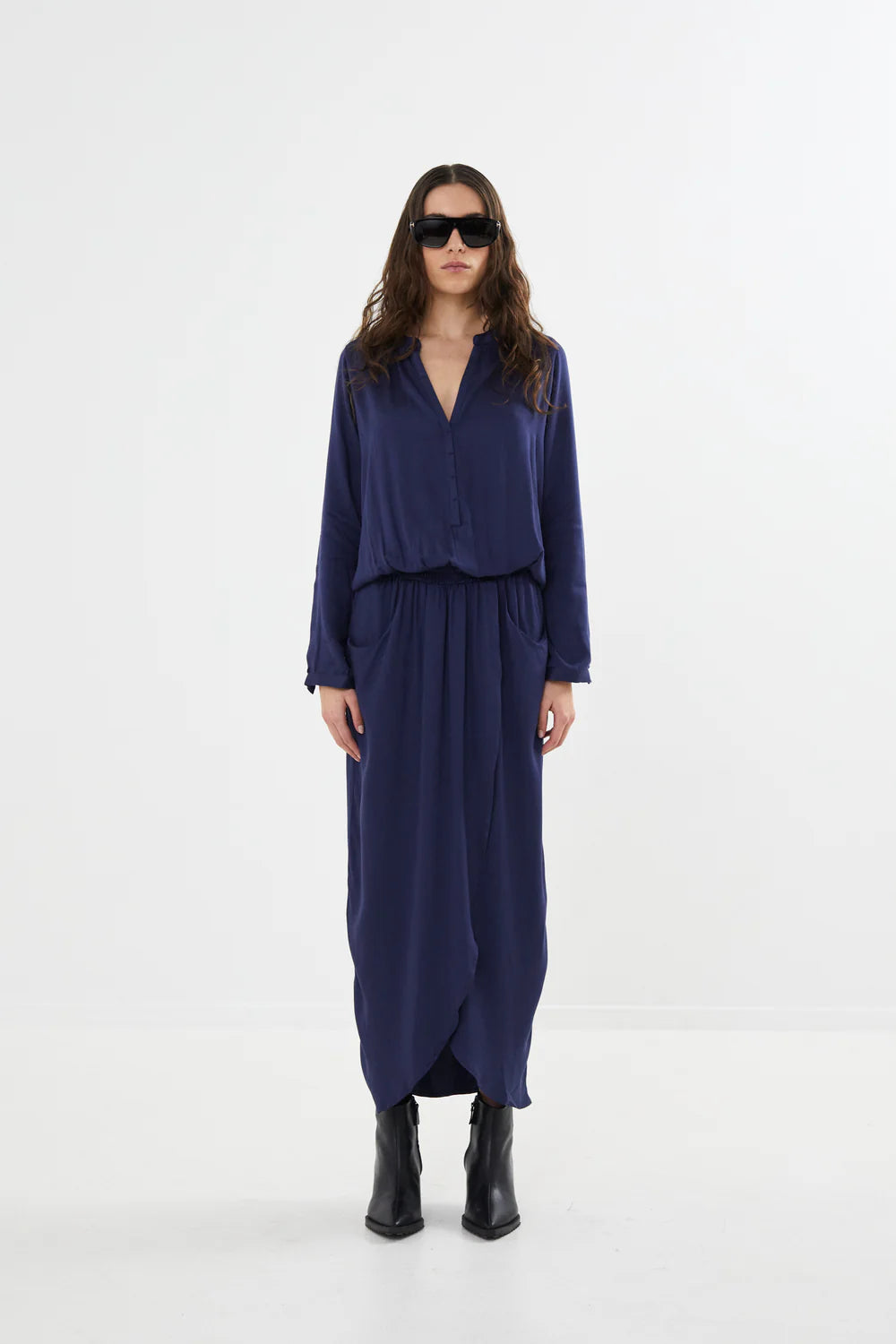 Vera Solid Wrap Kjole