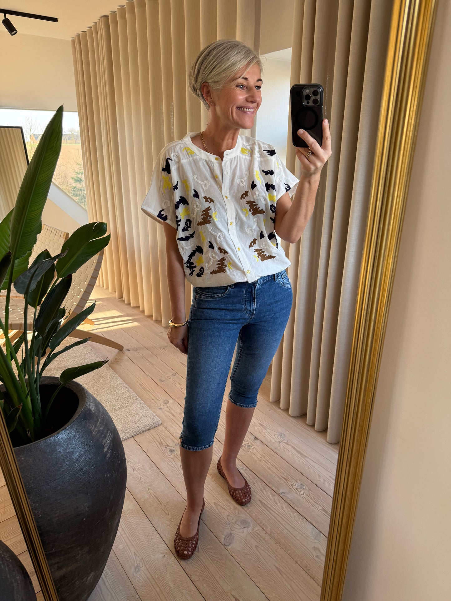 Celia Denim Capri Shorts