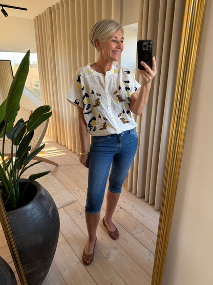Celia Denim Capri Shorts