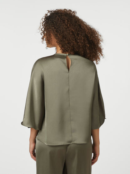 LIORA HEAVY SATEEN BLUSE NEO NOIR