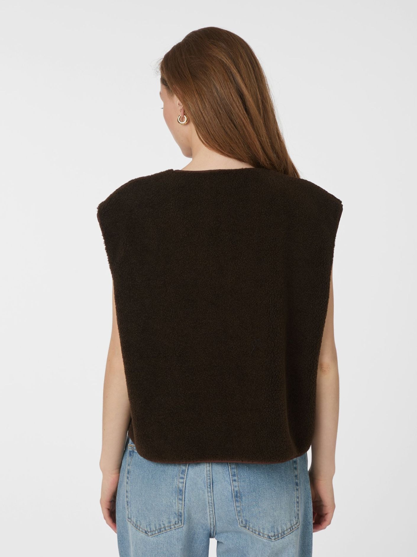 MARIKO TEDDY VEST NEO NOIR