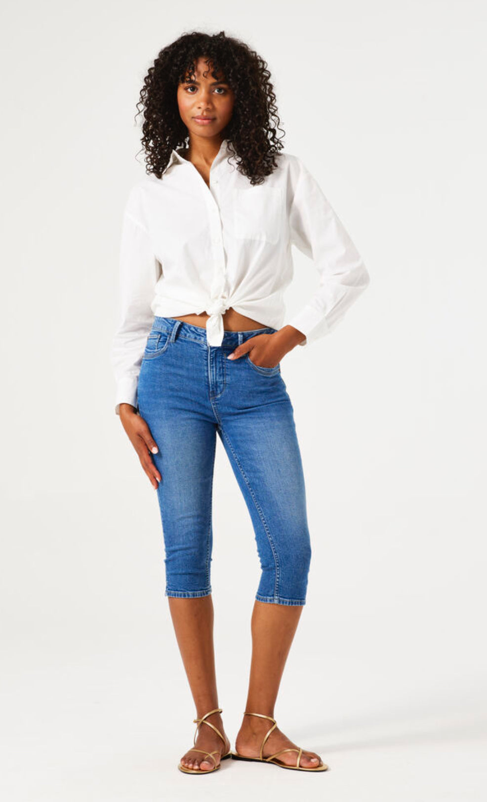Celia Denim Capri Shorts