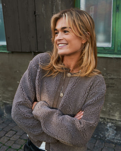 LIMO FLUFFY KNIT CARDIGAN