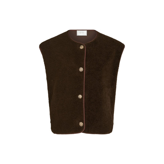 MARIKO TEDDY VEST NEO NOIR