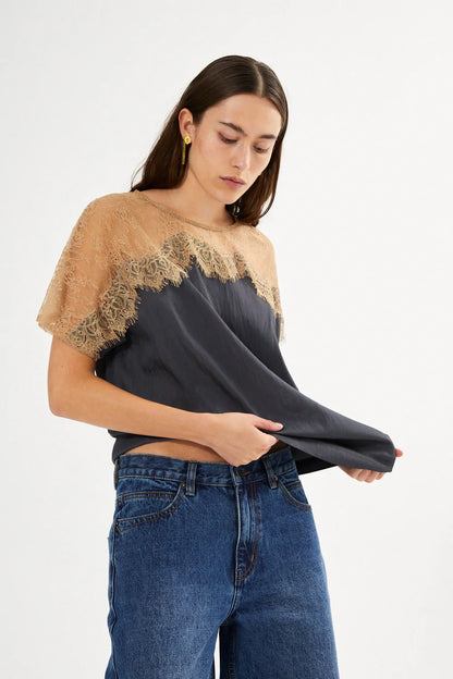 Buggi Sheer Lace T-Shirt
