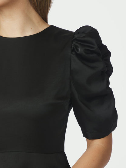 BENUA HEAVY SATEEN BLUSE SORT NN