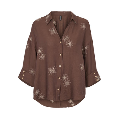 LYDIA BLUSE BRUN PREPAIR